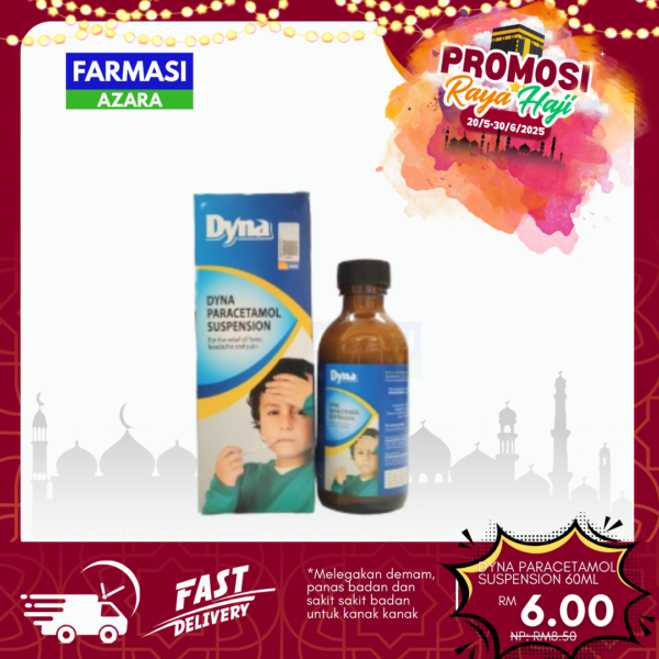 Dyna Paracetamol Suspension 250mg 60ml