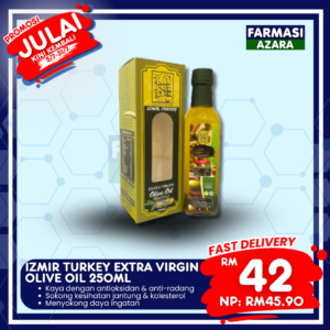 Izmir Turkey Extra Virgin Olive Oil 250ml