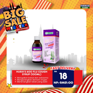 Hurix’s 600 Flu Cough Syrup 100 ml